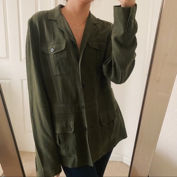 Lauren Ralph Lauren Tops - Lauren Ralph Lauren Green Jacket Top M
